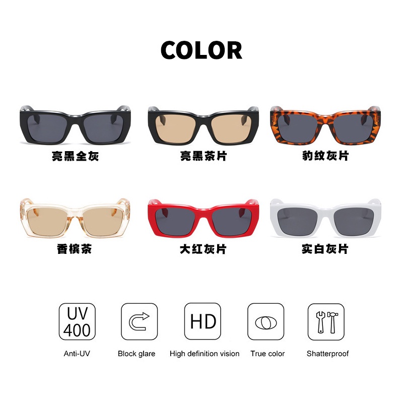 Kính Mát Gọng Vuông Lớn Chống Tia UV Thời Trang Nam Nữ