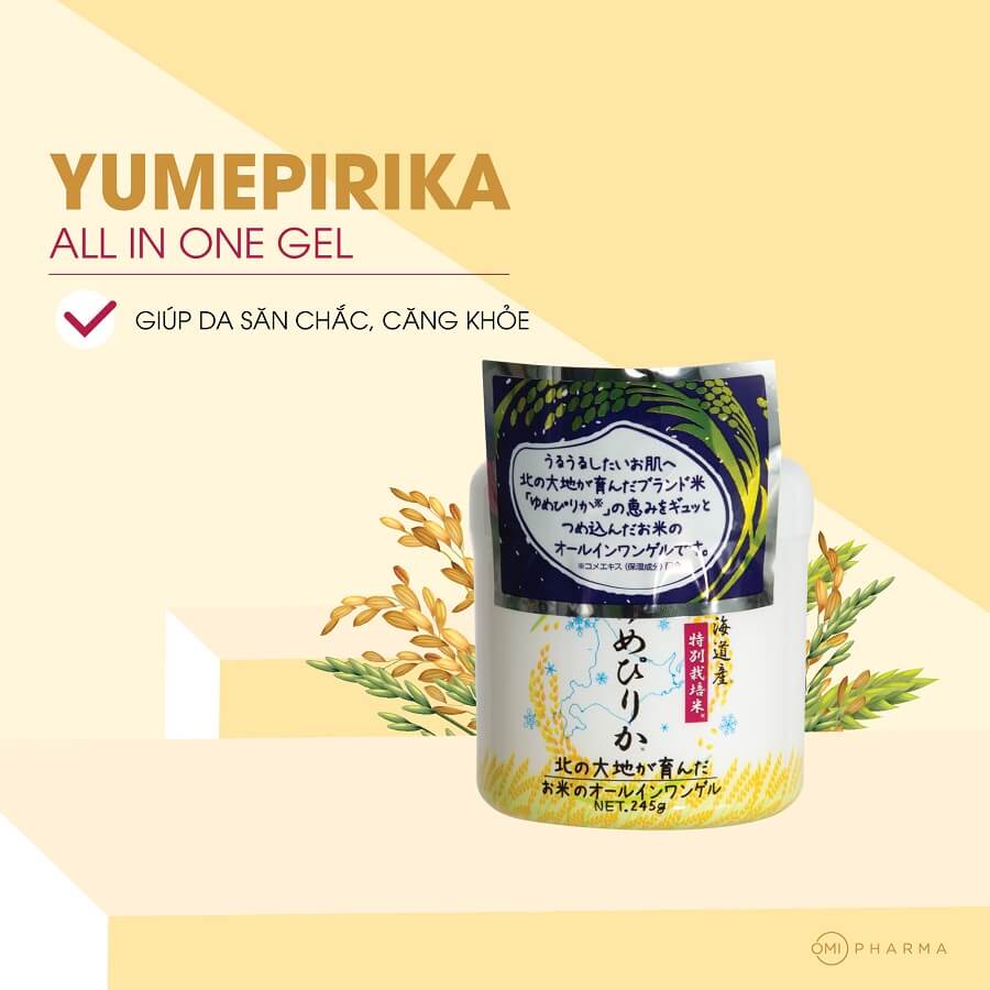 Gel Dưỡng Ẩm Trắng Da Chiết Xuất Cám Gạo Yumepirika