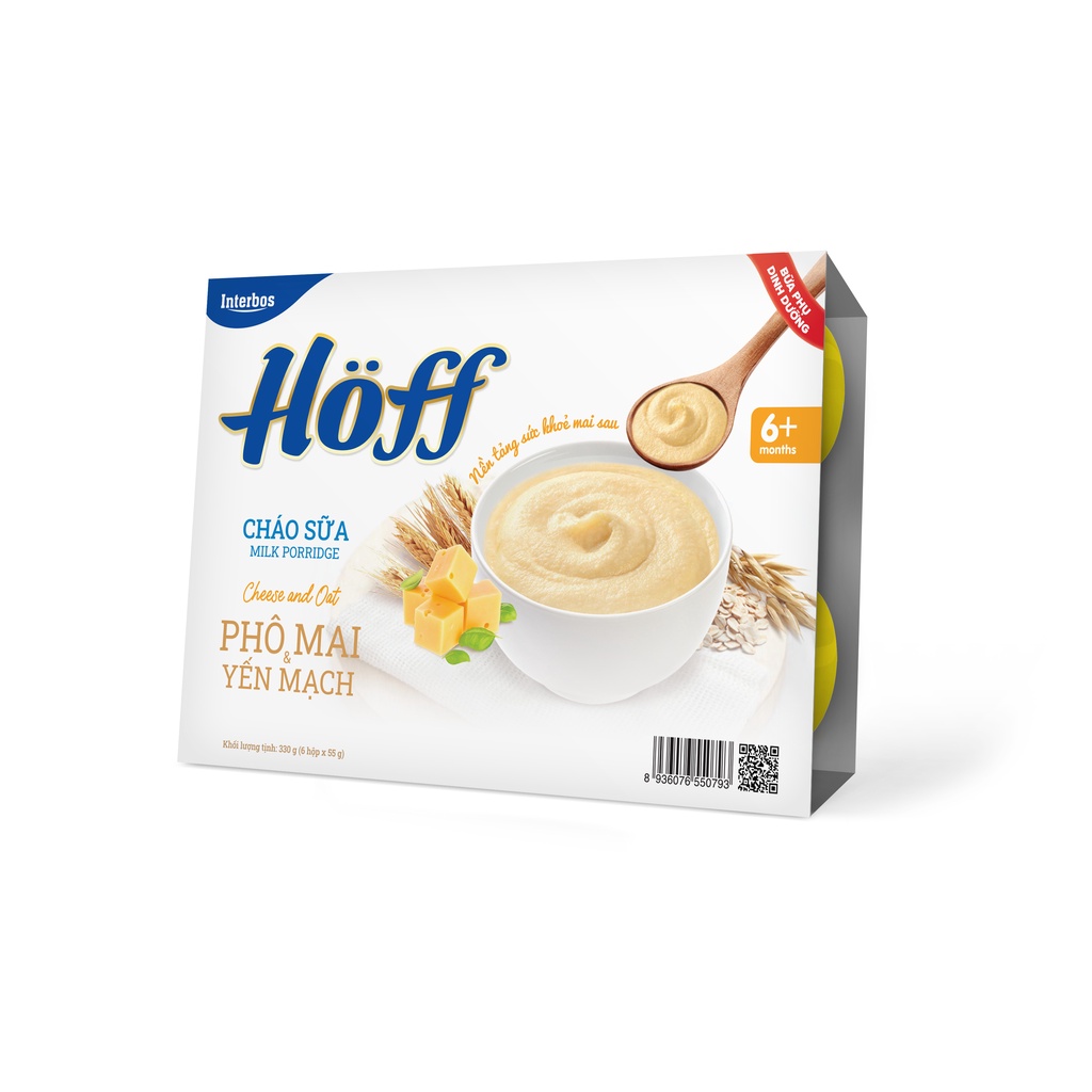 Cháo Sữa Phô Mai - Yến Mạch Hoff (1 thùng - 48 hộp)