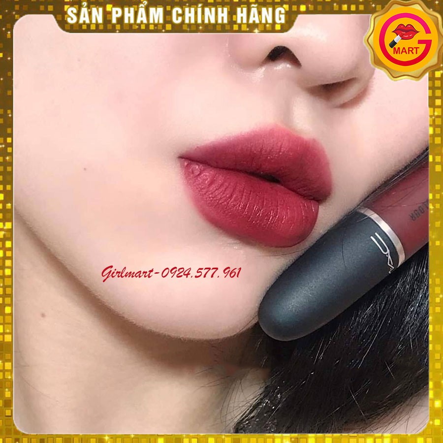 [SON CHÍNH HÃNG] Son Kem Lì MAC Powder Kiss Liquid 994 Make Love To The Camera - Màu đỏ rượu trầm