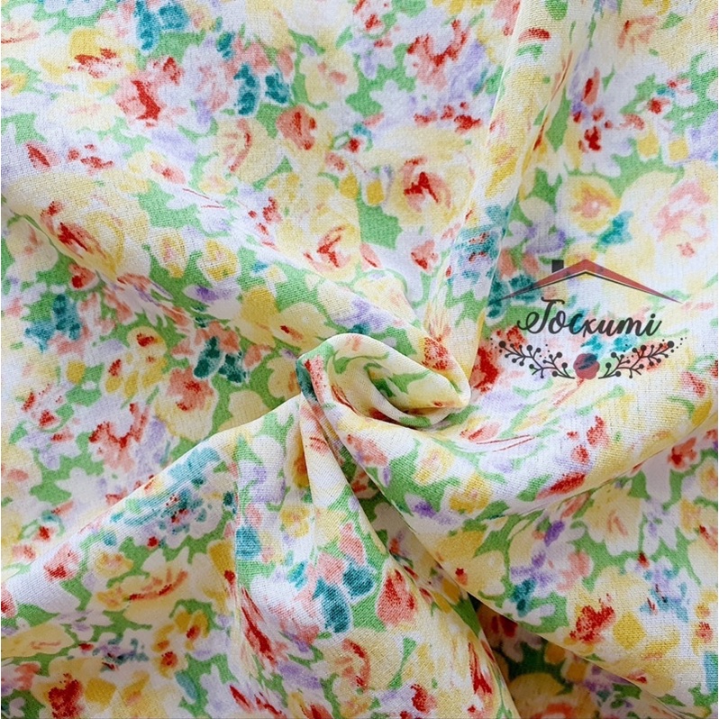 Set áo dài cách tân hoa nhí vàng cao cấp - Tocxumi