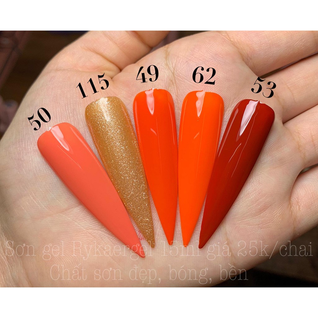 [34-121] Sơn gel Rykaergel chai15ml chăm sóc trang trí móng làm nail