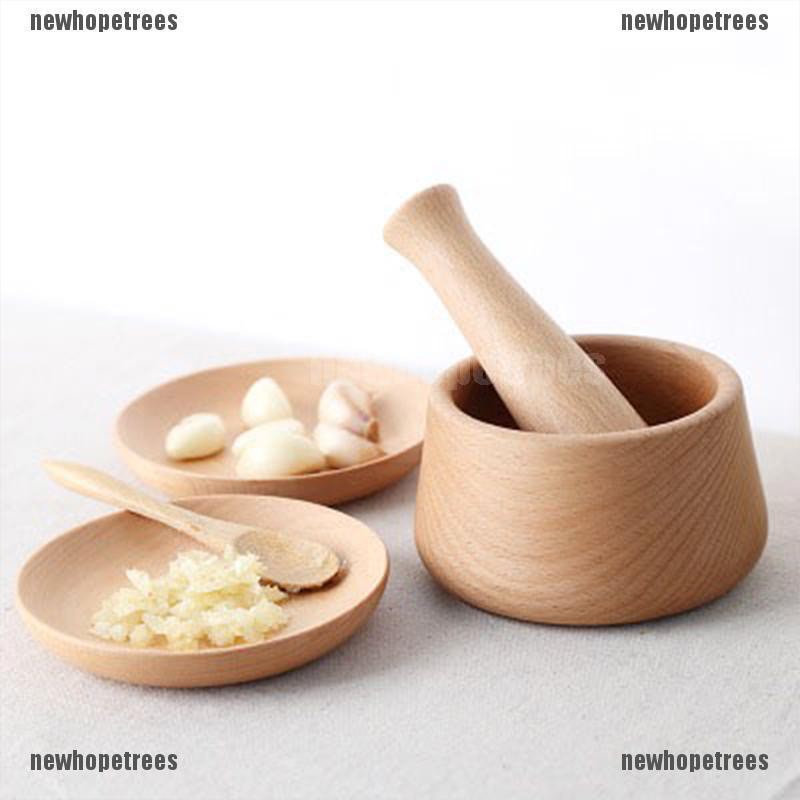 newhopetree Garlic Wood Grinding Rod For Only Organic Kitchen Accessories
