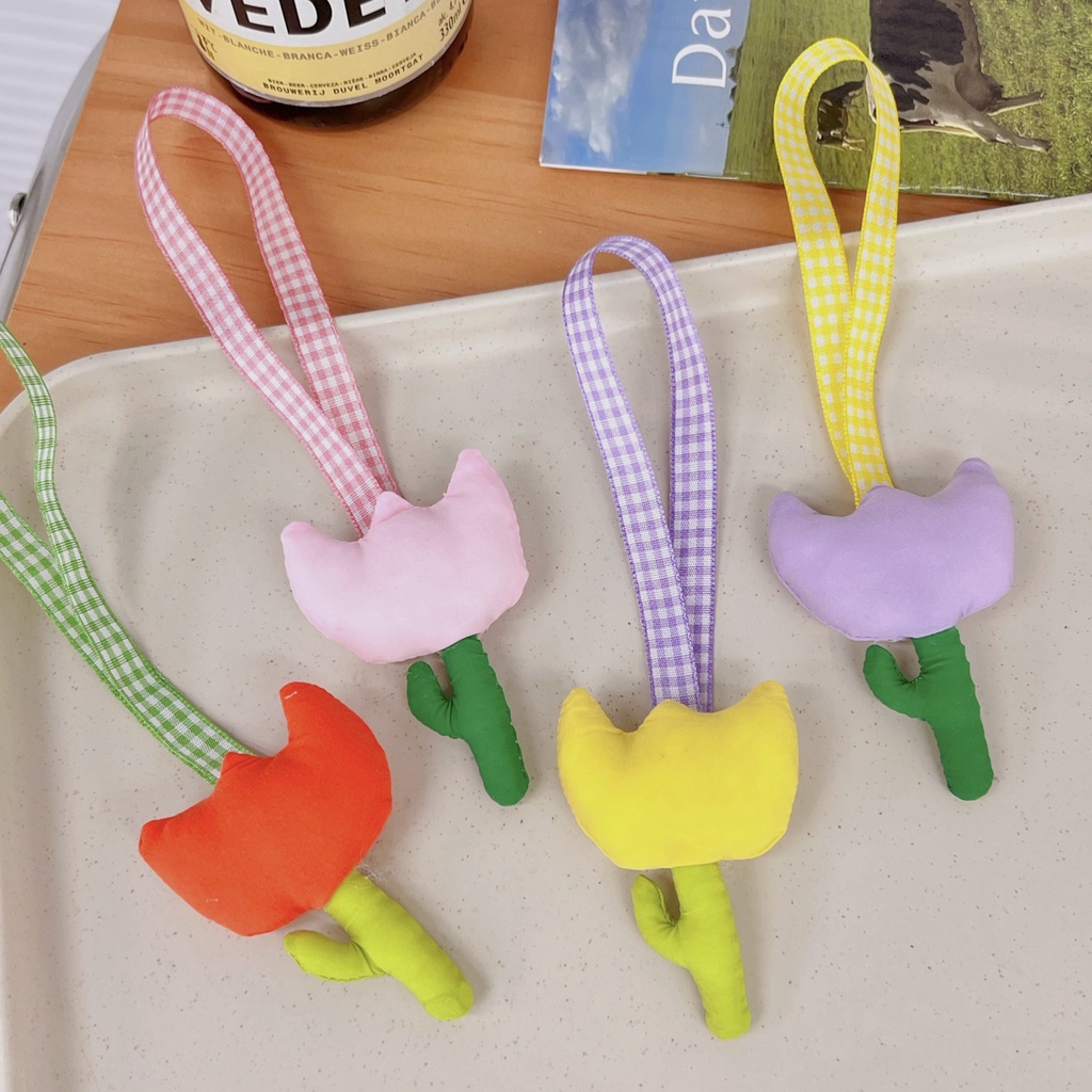 Móc Khóa Hình Hoa Tulip Dễ Thương