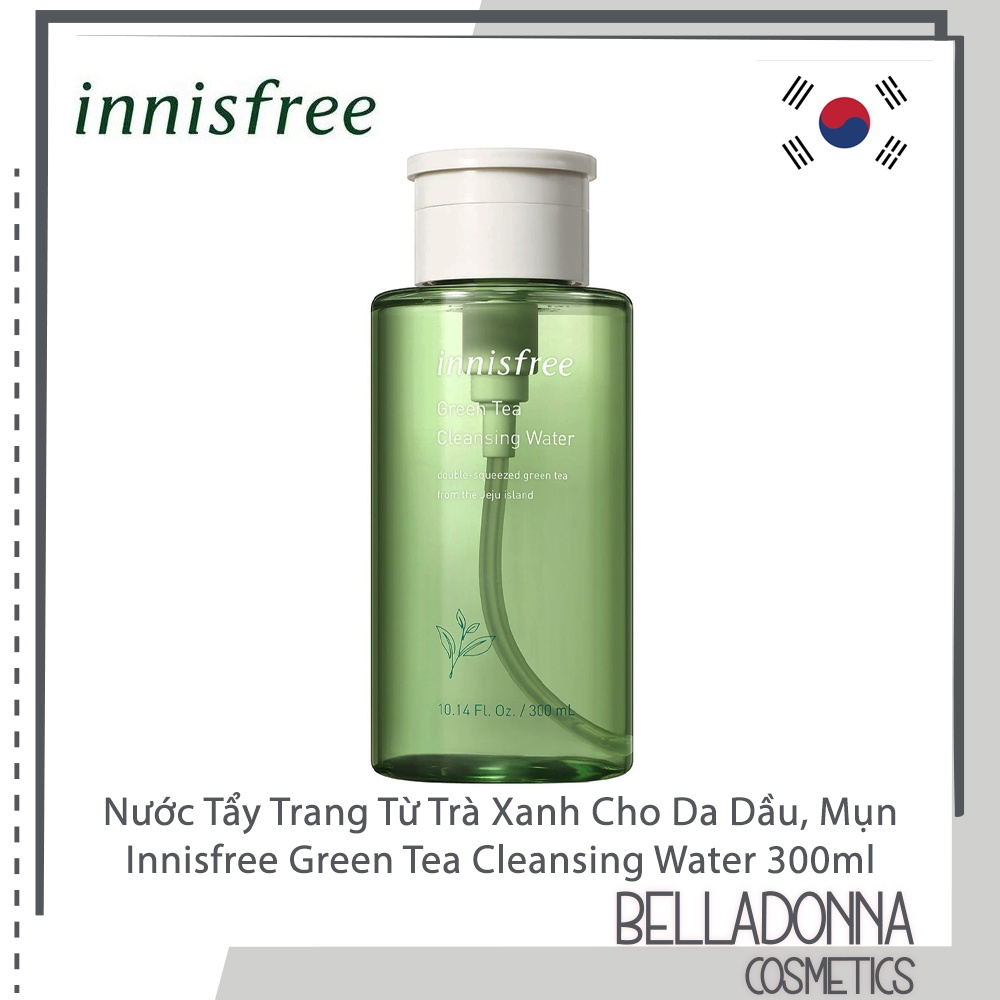 Nước Tẩy Trang Chiết Xuất Trà Xanh Cho Da Dầu Mụn Innisfree Green Tea Cleansing Water 300ml