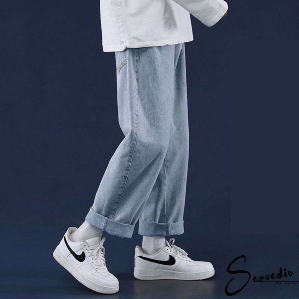 Quần jean baggy nam form rộng nam dễ phối đồ chất jean đẹp không phai màu QD21
