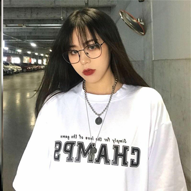 Áo Thun Nữ Form Rộng Tay Lỡ CHAMP Chất Vải Siêu Mịn - ĐĂNG QUANG FASHION