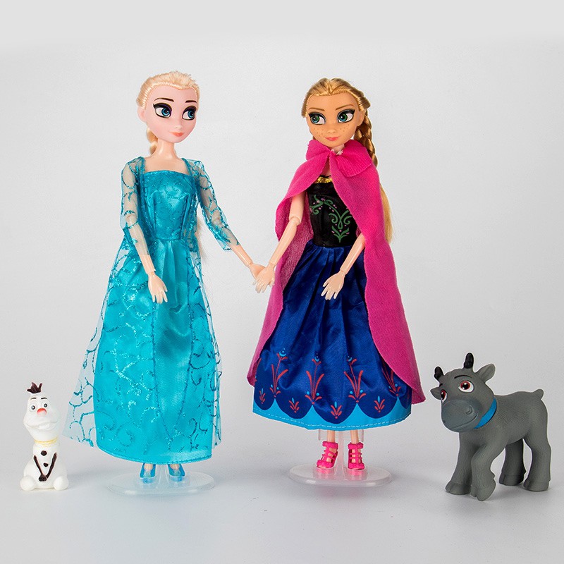 Bộ đồ chơi búp bê Barbie Frozen Công chúa Anna Aisha dành cho trẻ em và bé gái nhà ăn mặc