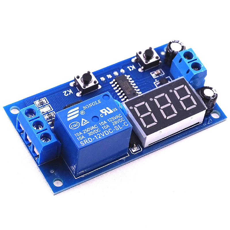 Mô Đun Rơ Le Hẹn Giờ Có Đèn LED DC 12V Chuyên Dụng