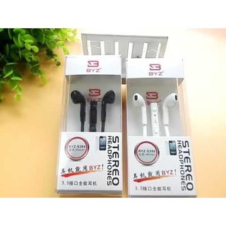 [Mã ELHACE giảm 4% đơn 300K] [Bảo HÀNH 1 Năm] Tai Nghe BYZ S389 Chính Hãng (Đen Trăng) TAI NGHE DÂY DẸT/ CHỐNG ĐỨT