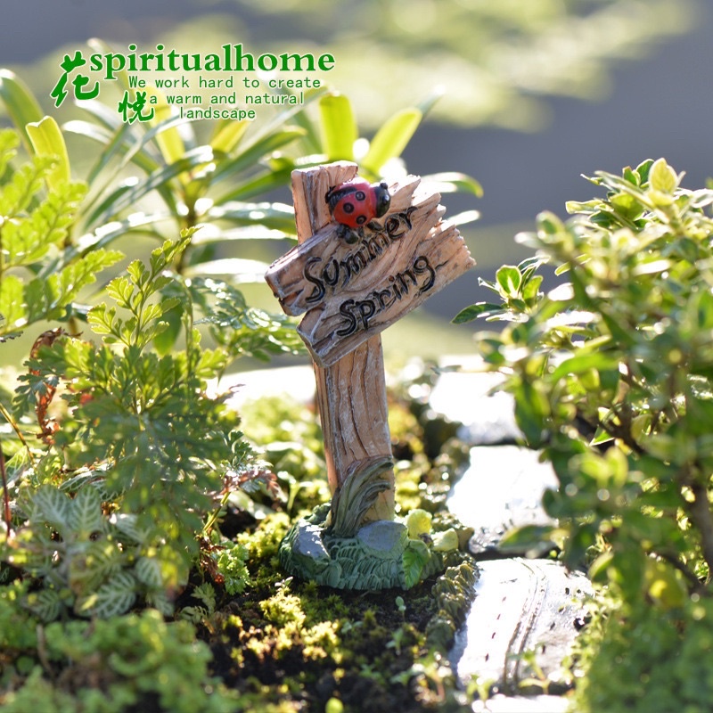 Cây Bảng Hiệu Bọ Rùa Summer phụ kiện trang trí tiểu cảnh sen đá - Terrarium