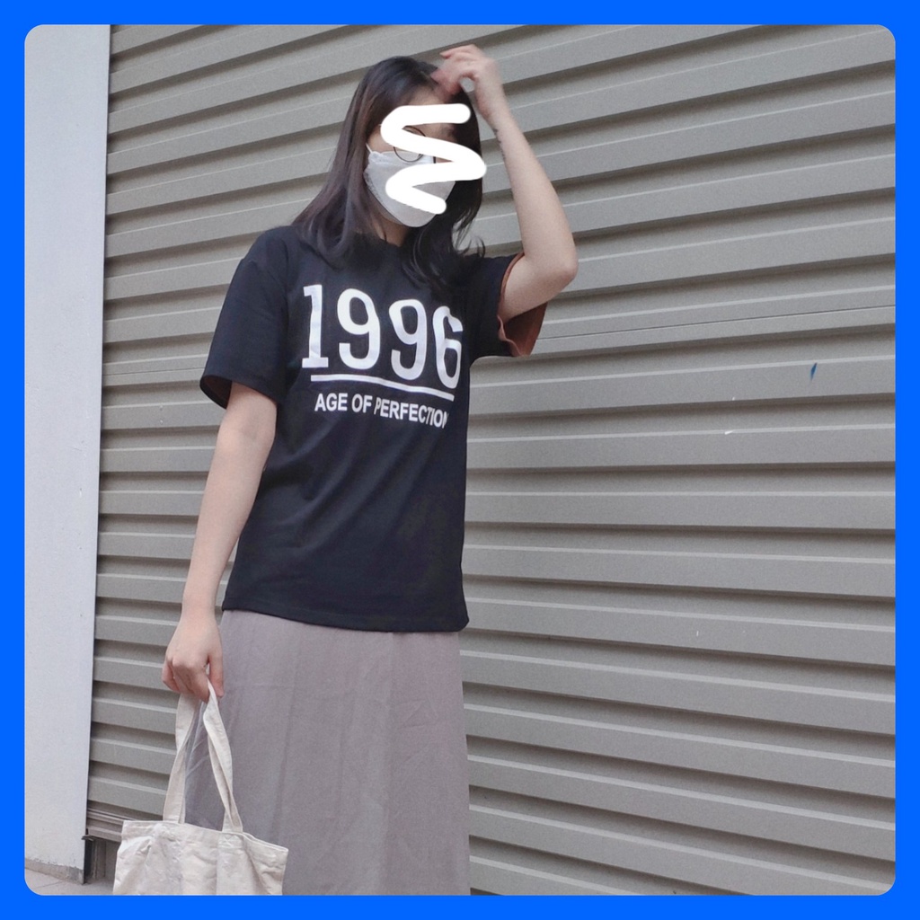 Áo phông 3158 tay lửng form rộng basic 1996 vải cotton cao cấp co giãn thoáng mát thời trang