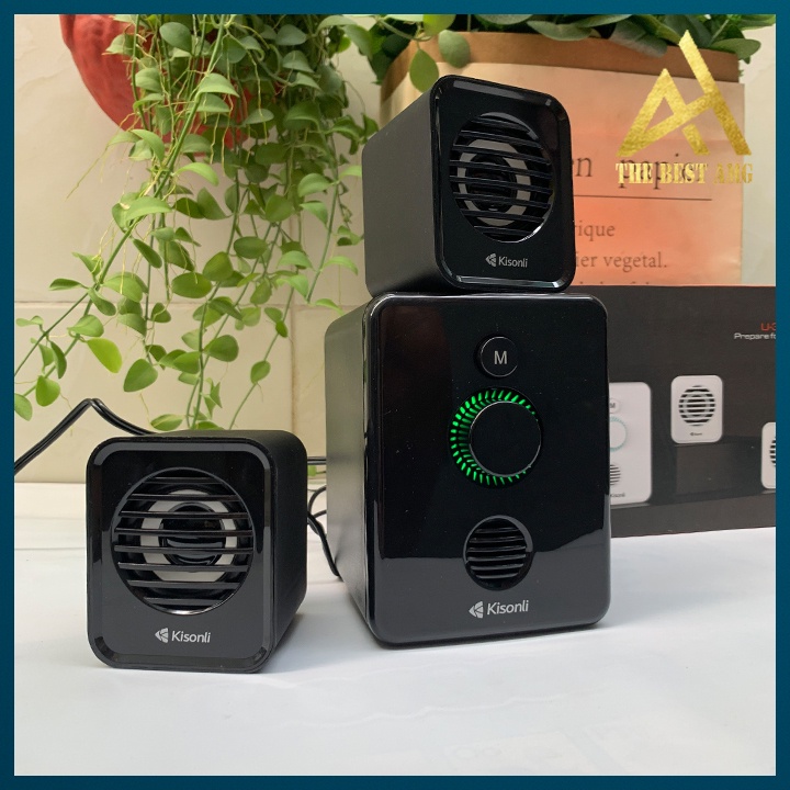 Loa Máy Tính Bluetooth Mini Để Bàn Led Rgb 2.1 Kisonli U-3000BT - Loa Vi Tính Có Dây Laptop Thiết Kế Đẹp Nhỏ Gọn