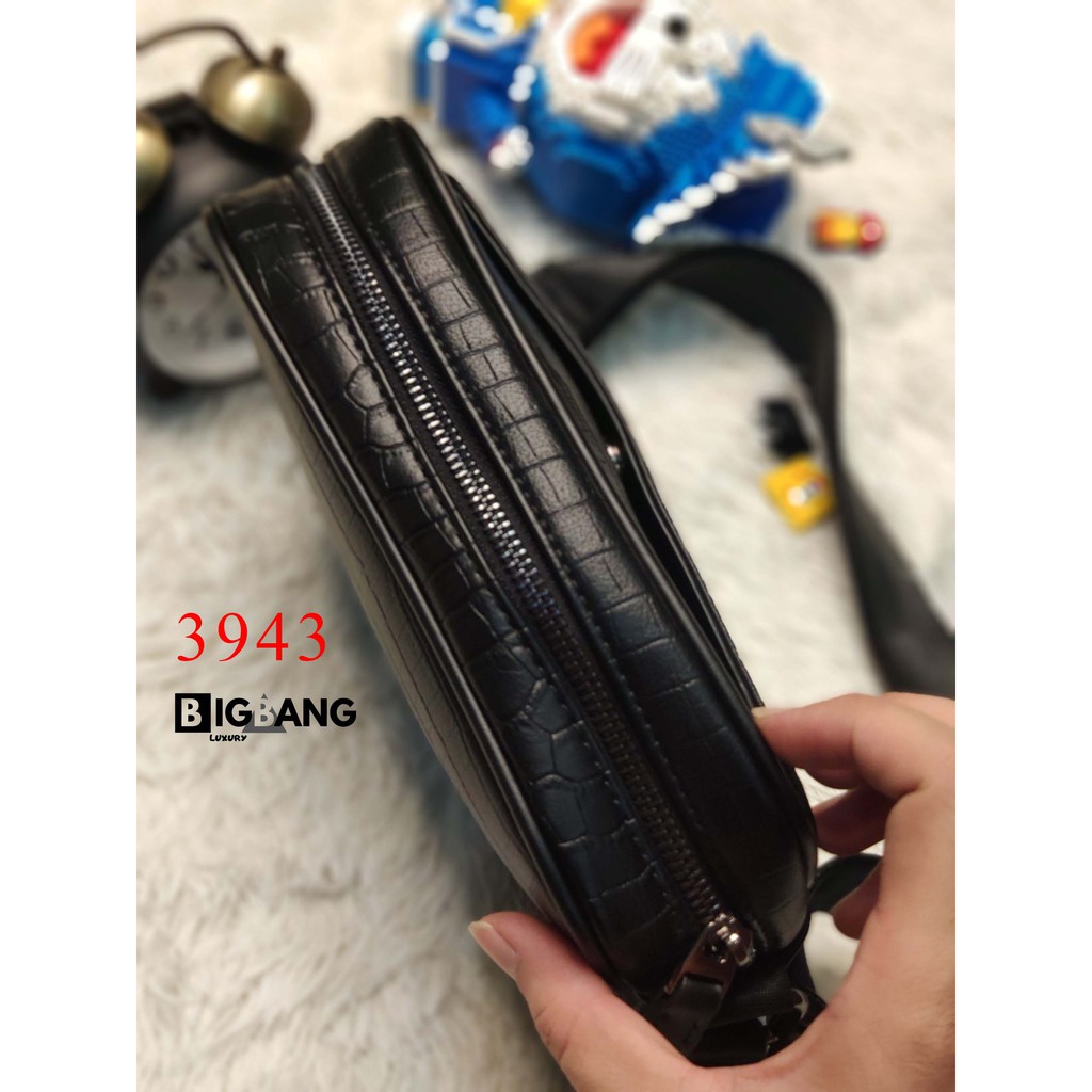 Túi đeo chéo da dập vân 3943 phong cách lịch lãm chống nước chống trầy cao cấp