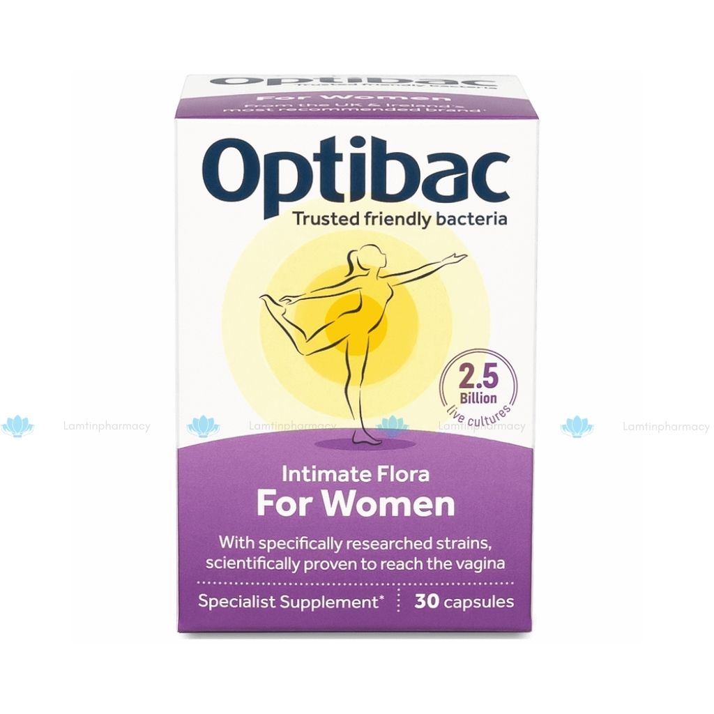 ✅(Chính Hãng) Optibac Tím - Men Vi Sinh Phụ Khoa Chăm Sóc Vùng Kín Bổ Sung Lợi Khuẩn Cô Bé (Hộp 30, 90 viên)