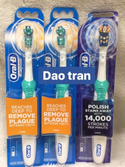 Combo 1 bàn bải pin Oral -B và 2 đầu thay thế