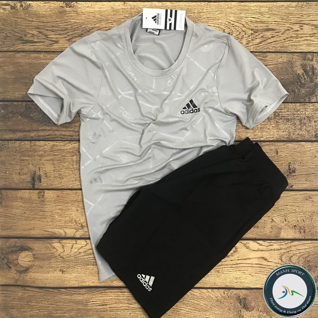 [B007] Quần áo nam thể thao cộc tay mùa hè 2020, bộ thể thao nam thun lạnh co giãn 4 chiều