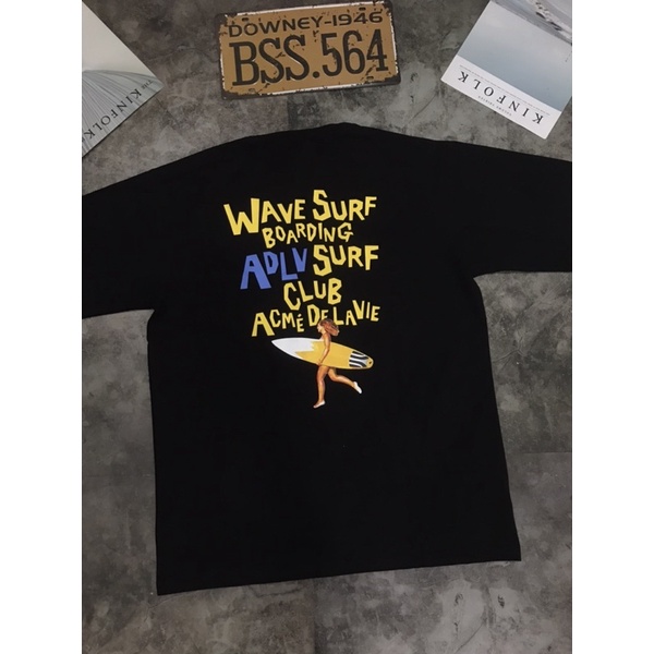 Áo Thun Unisex Chất Cotton 100% In Hình Surf Club