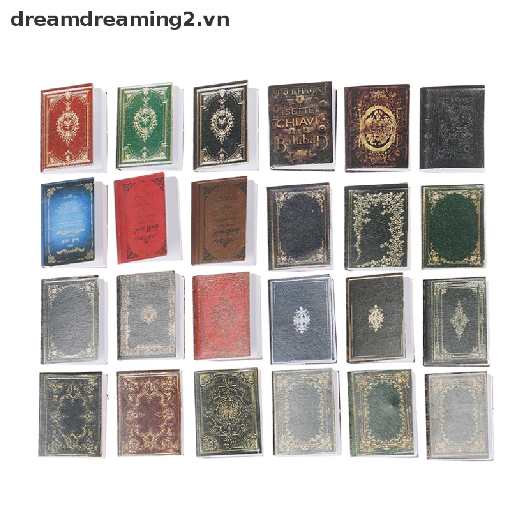 Bộ 3 Mô Hình Sách Cổ Điển Tỉ Lệ 1: 12 Trang Trí Nhà Búp Bê