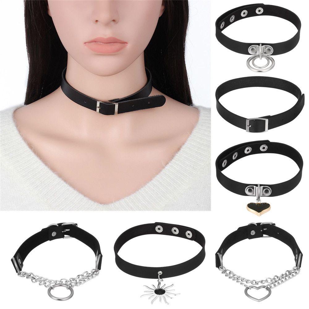 Vòng cổ Choker Da Phong Cách Harajuku Punk Cá Tính Cho Nữ