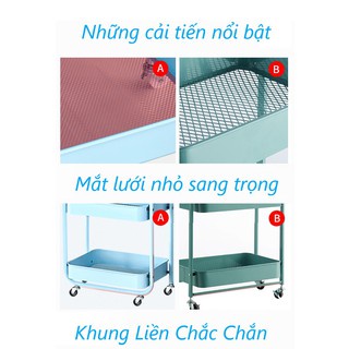 Kệ Để Đồ 3 Tầng Gấp Gọn có bánh xe - Kệ spa, kệ bỉm sữa MB HOME (NC11)