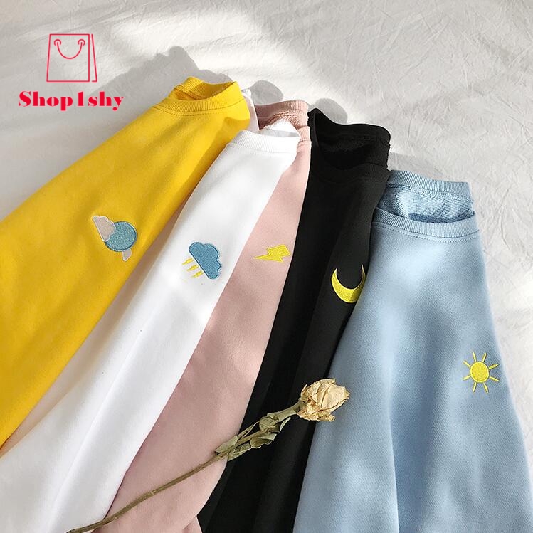 Moon and sun print fashion Athletic Closure Men's Pullover Sweatshirt | BigBuy360 - bigbuy360.vn