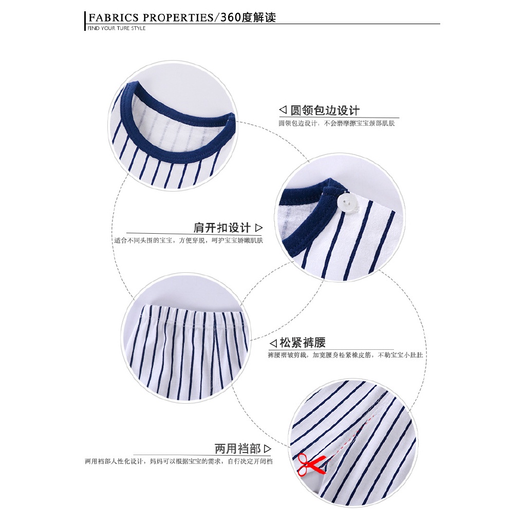 Bộ đồ SANITKUN chất liệu 100% cotton với áo không tay in hình hoạt hình cho bé trai bé gái