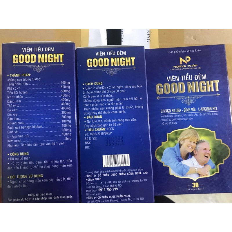 ✅ Viên tiểu đêm Good Night - Bổ thận, giảm tiểu đêm tiểu nhiều lần tiểu dắt tiểu không tự chủ