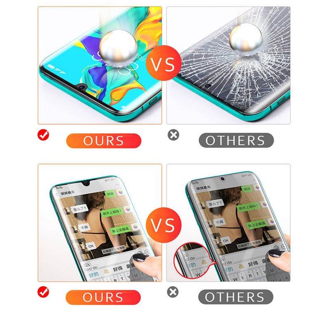Bộ 3 miếng hydrogel dán bảo vệ màn hình cho Huawei P20 P30 Lite Pro P40 P Smart 2019 Honor 10 Lite 9 8X 9X