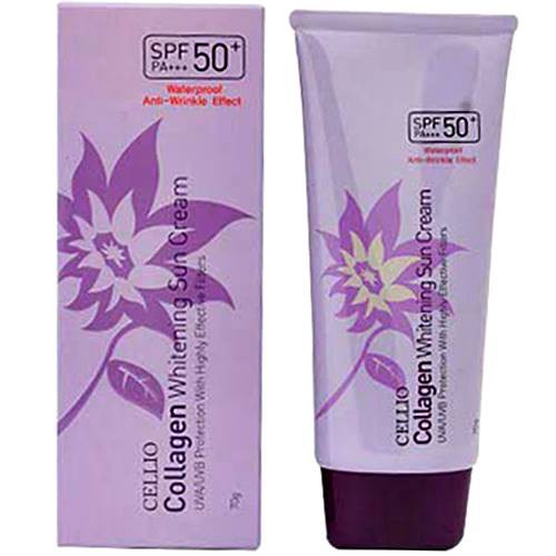 Kem Chống Nắng Cellio Chính Hãng - Kem Chống Nắng Cellio Collagen Whitening Sun Cream 70g Chính Hãng Hàn Quốc