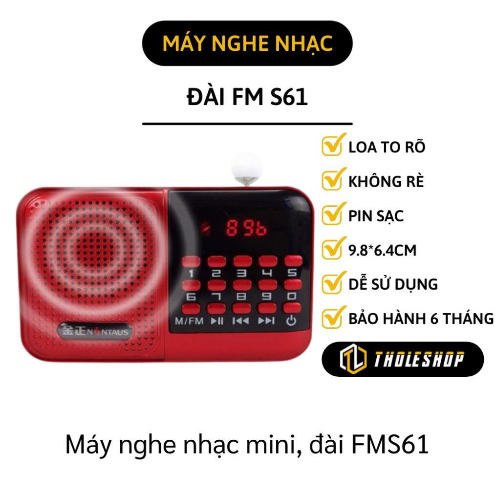 Máy nghe nhạc cho người lớn tuổi - Máy Nghe Nhạc Mini S61, loa nghe to, rõ, không rè, dễ sử dụng 5593