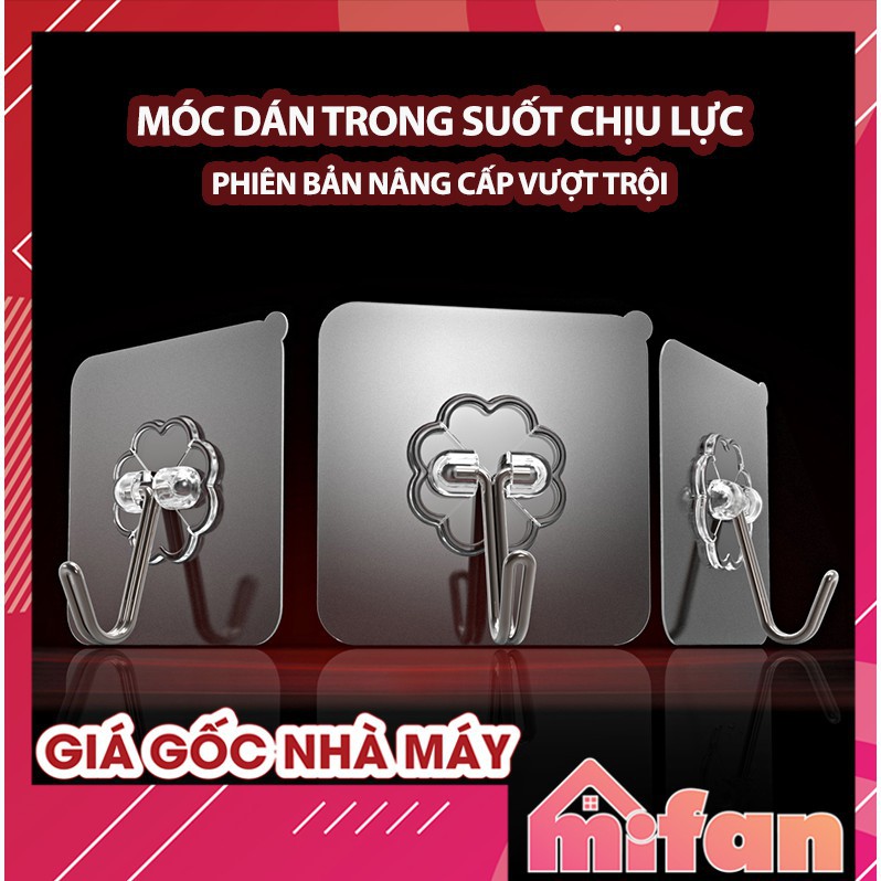 combo 10, 20 móc dán tường trong suốt [Thánh Chịu Lực], Keo Dày Dính Siêu Chắc