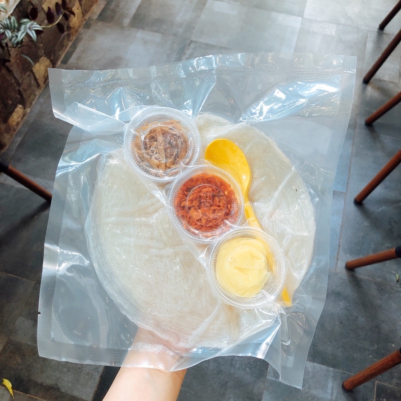 Combo bánh tráng phơi sương + 3 hũ bơ béo tép sấy hành khô