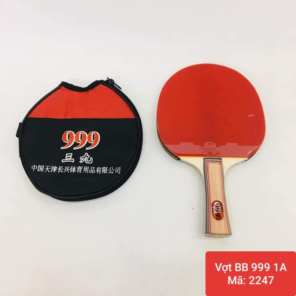 VỢT BÓNG BÀN 999A - 999Â THIẾT KẾ 2 MẶT ĐEN ĐỎ DÙNG CHOTẬP ĐÁNH VÀ GIẢI TRÍ