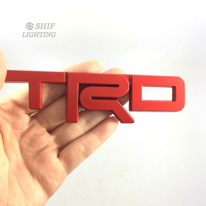 Logo TRD bằng kim loại dán trang trí xe ô tô Toyota