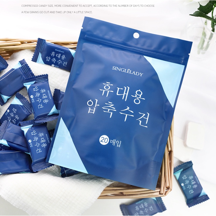 Khăn Giấy Nén, Khăn Khô Nén Hình Viên Kẹo Bỏ Túi Mang Theo Khi Đi Du Lịch, Cực Kỳ Tiện Lợi. phukienphuotsg