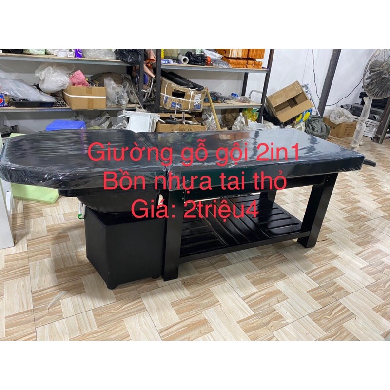 Giường gỗ gội đầu 2in1 dưỡng sinh