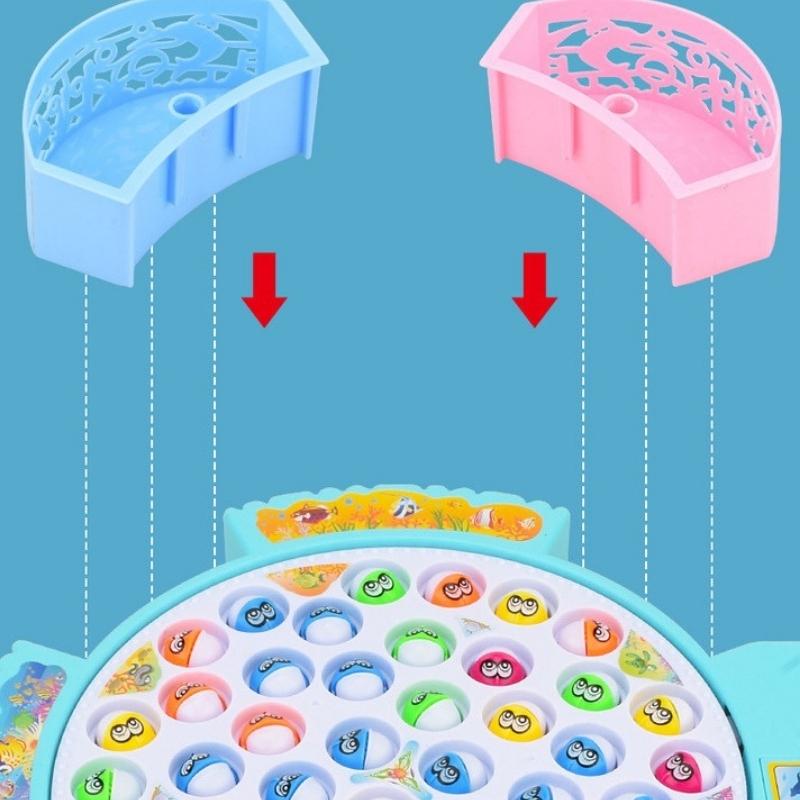 Bộ đồ chơi câu cá cho bé 45 con cần câu móc, nhiều màu, có nhạc, tặng kèm pin, đồ chơi thông minh GenKids