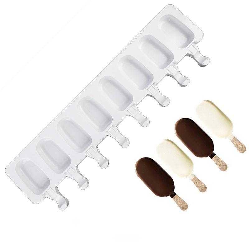 Khuôn Silicone Làm Kem Mini 8 Ngăn Tiện Lợi