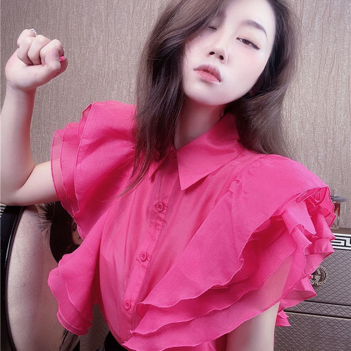 Áo Sơ Mi Tay Ngắn Dáng Rộng Màu Sắc Thời Trang Mùa Hè Dành Cho Nữ