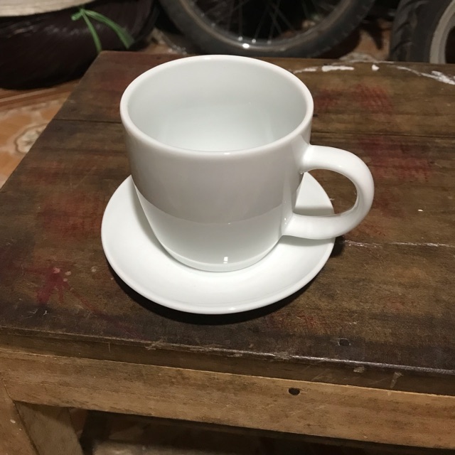 Combo 10 bộ cốc đĩa cacao hàng gốm sứ Bát Tràng