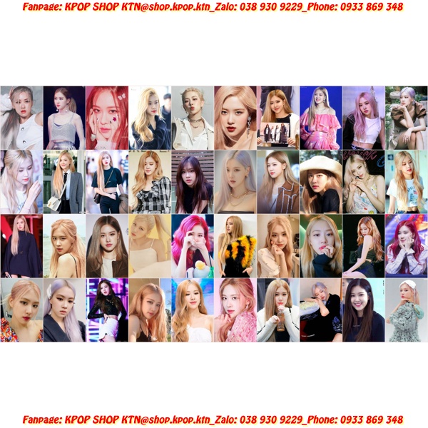 SÉT CARD BO GÓC ROSÉ BLACK PINK