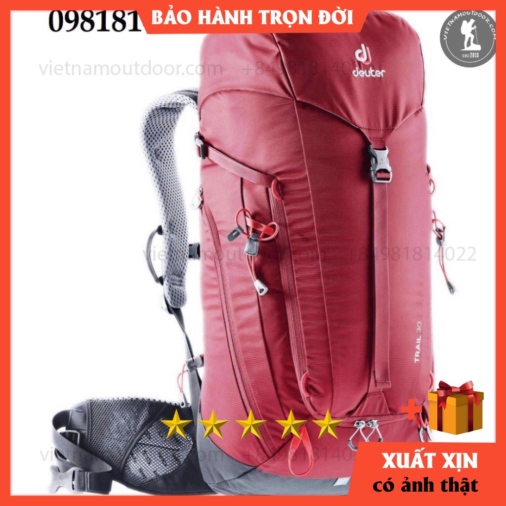 Balo du lịch nam nữ Deuter Trail 30 chống thấm nước, siêu nhẹ, cực kỳ bền bỉ⚡️ [ HÀNG XUẤT DƯ ]