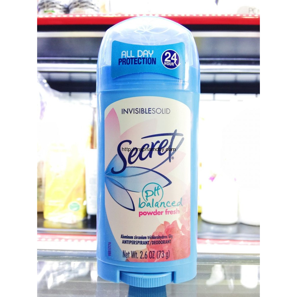 Lăn khử mùi Secret Invisible Solid 73g- 2.6oz