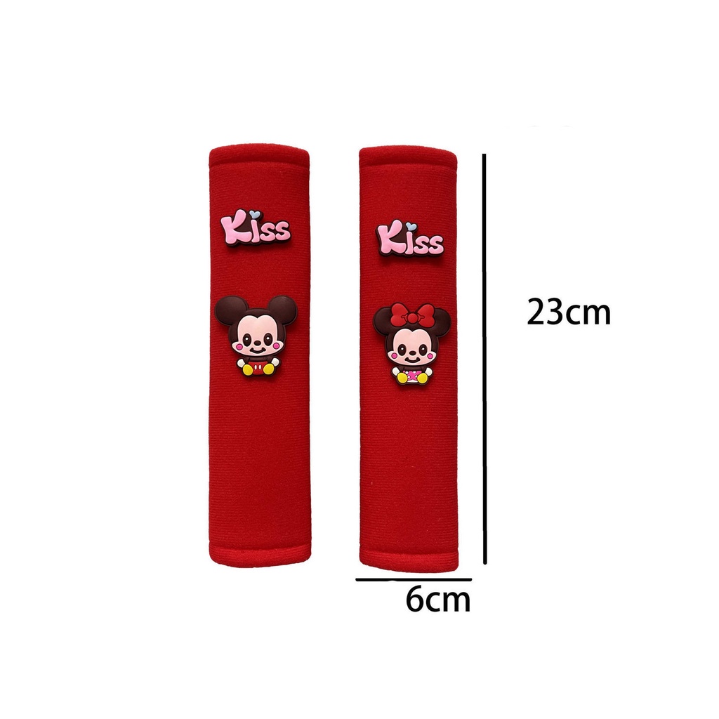 Đệm Bọc Dây Đai An Toàn Họa Tiết Hoạt Hình Đáng Yêu Cho Xe Hơi Ốp