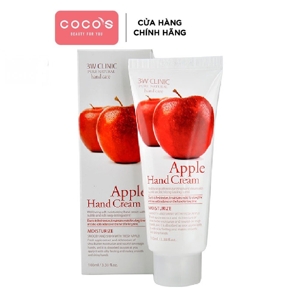 KEM DƯỠNG DA TAY HƯƠNG TÁO APPLE HAND CREAM 3W CLINIC 100ml