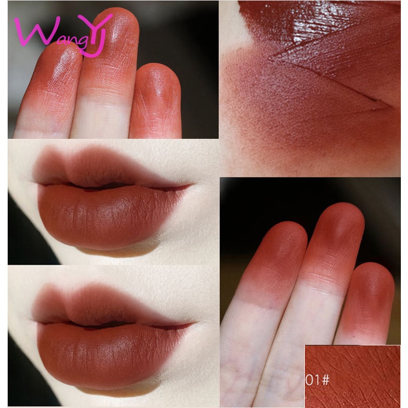 [Hàng mới về] Bộ 3 son kem trang điểm nhung lì mịn vỏ màu trắng dành cho học sinh nữ | BigBuy360 - bigbuy360.vn