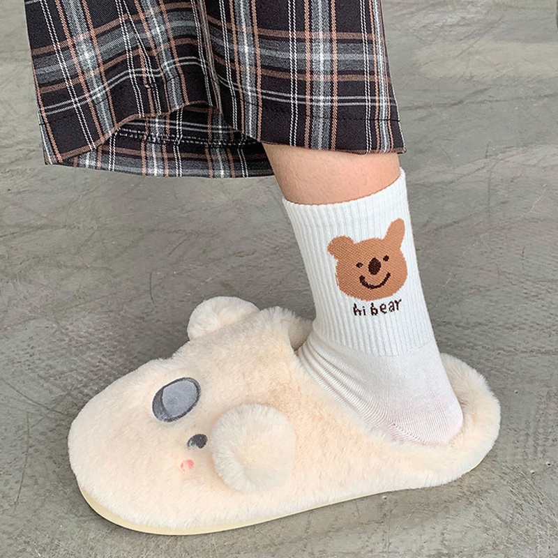 Vớ Thể Thao Bằng Cotton Họa Tiết Hoạt Hình Dễ Thương Cho Học Sinh