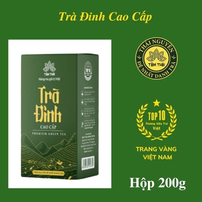 Trà Đinh Cao Cấp Hộp 200g Trà Xanh Tâm Thái Trà Đinh Tân Cương Chè Thái Nguyên Hộp 200g