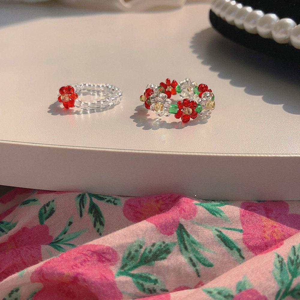 Nhẫn VANES1 Co Giãn Trong Suốt Thiết Kế Ngọt Ngào Thời Trang Mùa Hè 2021